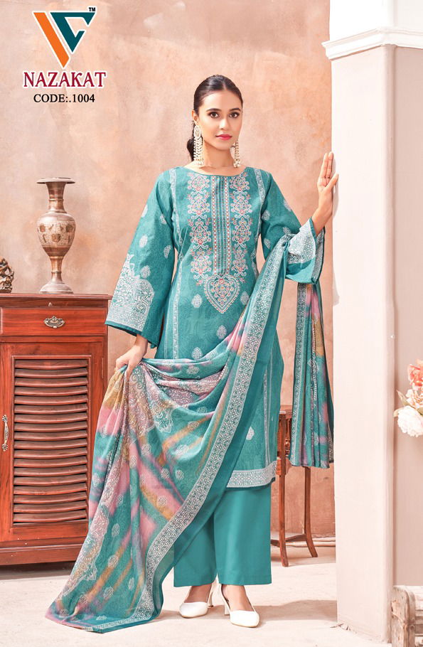 Vandana Nazakat Vol 1 Cotton Pakistani Dress Material Wholesalers In Delhi
